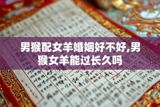男猴配女羊婚姻好不好,男猴女羊能过长久吗
