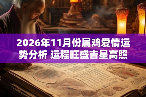 2026年11月份属鸡爱情运势分析 运程旺盛吉星高照