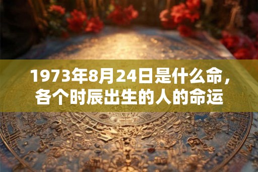 1973年8月24日是什么命，各个时辰出生的人的命运
