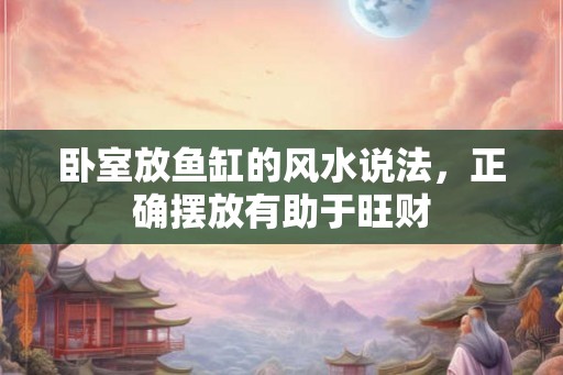 卧室放鱼缸的风水说法，正确摆放有助于旺财