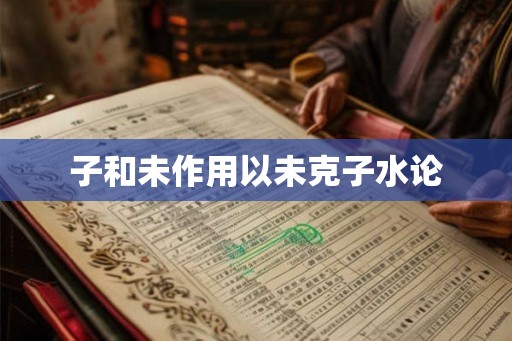 子和未作用以未克子水论