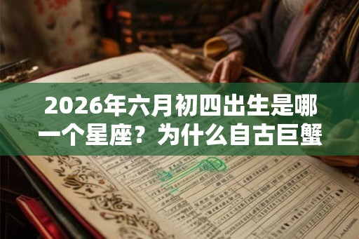 2026年六月初四出生是哪一个星座？为什么自古巨蟹出渣女