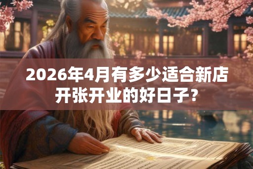 2026年4月有多少适合新店开张开业的好日子？