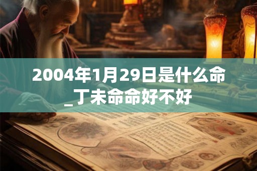 2004年1月29日是什么命_丁未命命好不好