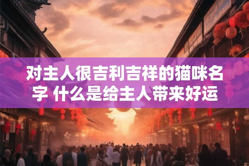 对主人很吉利吉祥的猫咪名字 什么是给主人带来好运的猫咪名字