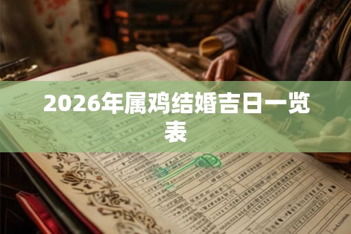 2026年属鸡结婚吉日一览表