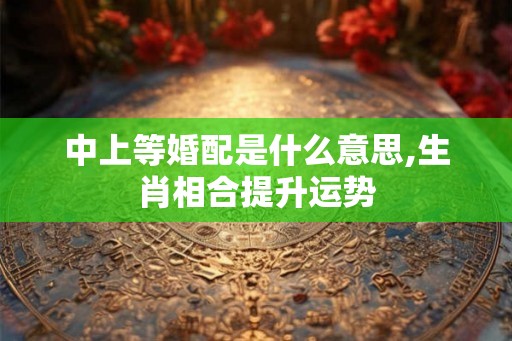 中上等婚配是什么意思,生肖相合提升运势 中上等婚配是什么意思,生肖相合提升运势