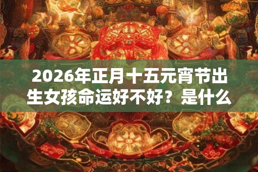 2026年正月十五元宵节出生女孩命运好不好?是什么命? 2026年正月十五元宵节出生女孩命运好不好?是什么命?