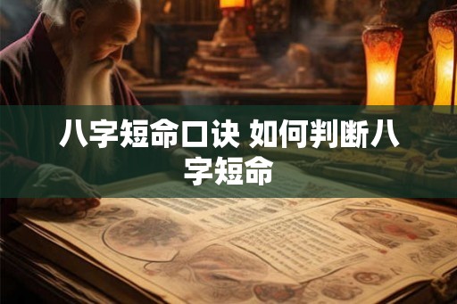 八字短命口诀 如何判断八字短命 八字短命口诀 如何判断八字短命