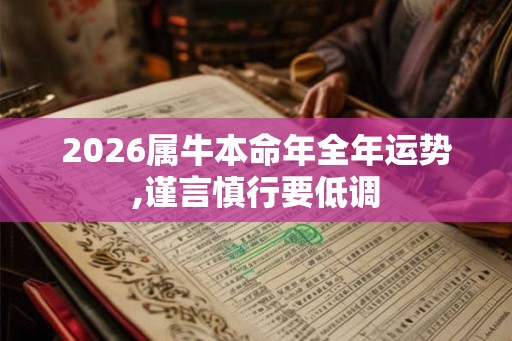 2026属牛本命年全年运势,谨言慎行要低调
