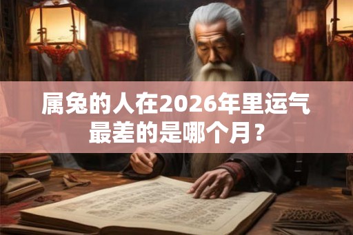 属兔的人在2026年里运气最差的是哪个月？