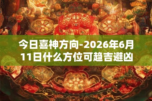 今日喜神方向-2026年6月11日什么方位可趋吉避凶