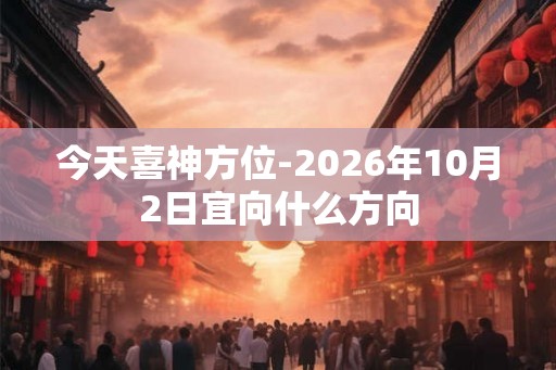 今天喜神方位-2026年10月2日宜向什么方向