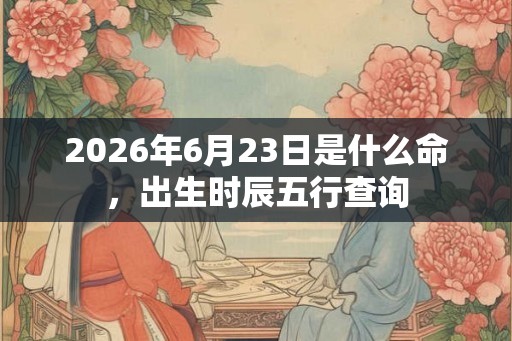 2026年6月23日是什么命，出生时辰五行查询