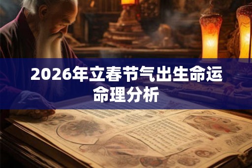 2026年立春节气出生命运命理分析