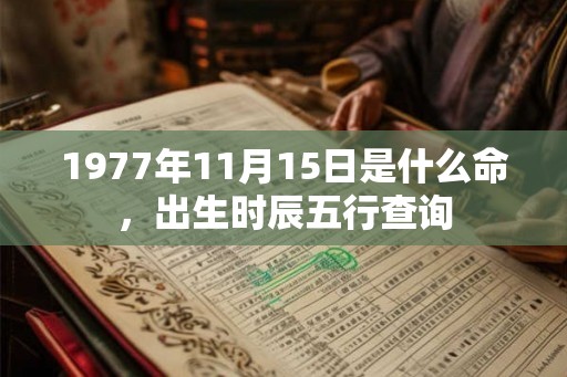 1977年11月15日是什么命，出生时辰五行查询