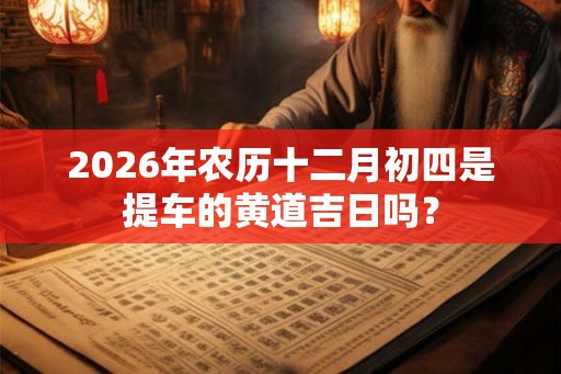 2026年农历十二月初四是提车的黄道吉日吗？