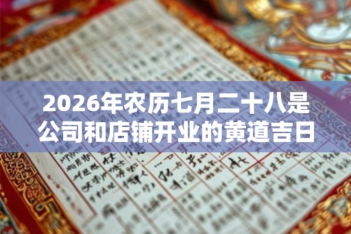 2026年农历七月二十八是公司和店铺开业的黄道吉日吗
