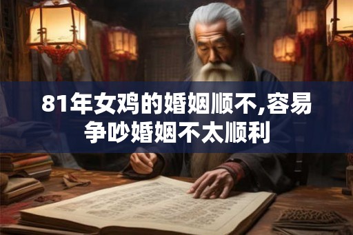 81年女鸡的婚姻顺不,容易争吵婚姻不太顺利 81年女鸡的婚姻顺不,容易争吵婚姻不太顺利