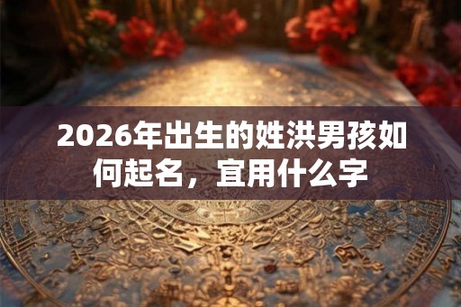 2026年出生的姓洪男孩如何起名，宜用什么字