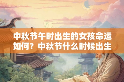 中秋节午时出生的女孩命运如何?中秋节什么时候出生最好? 中秋节午时出生的女孩命运如何?中秋节什么时候出生最好?