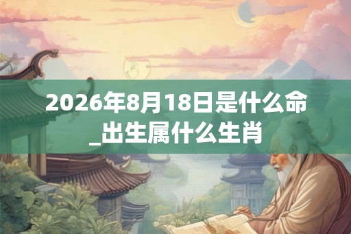 2026年8月18日是什么命_出生属什么生肖