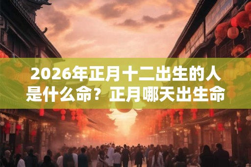 2026年正月十二出生的人是什么命？正月哪天出生命最好？