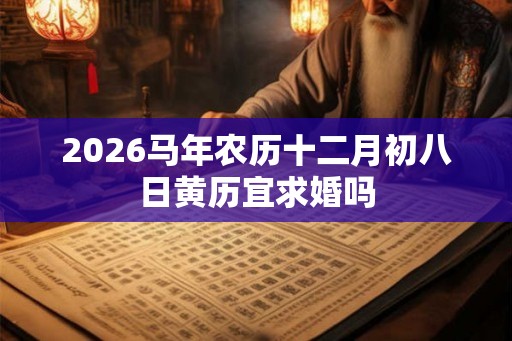 2026马年农历十二月初八日黄历宜求婚吗
