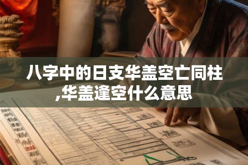 八字中的日支华盖空亡同柱,华盖逢空什么意思