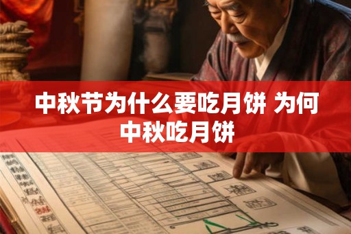 中秋节为什么要吃月饼 为何中秋吃月饼