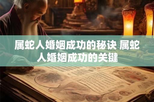 属蛇人婚姻成功的秘诀 属蛇人婚姻成功的关键