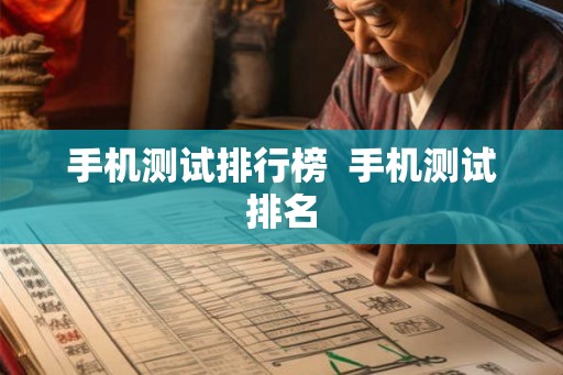 手机测试排行榜  手机测试排名