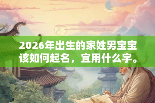 2026年出生的家姓男宝宝该如何起名，宜用什么字。