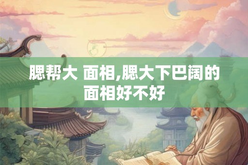 腮帮大 面相,腮大下巴阔的面相好不好