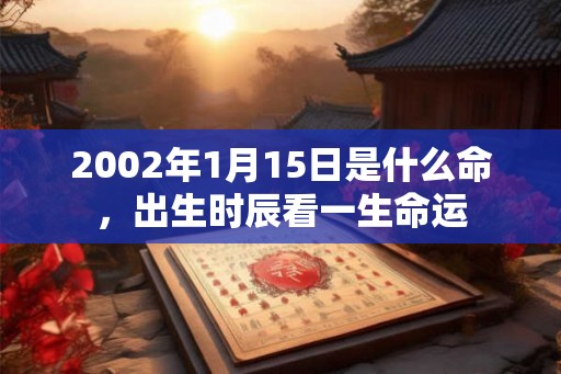 2002年1月15日是什么命，出生时辰看一生命运
