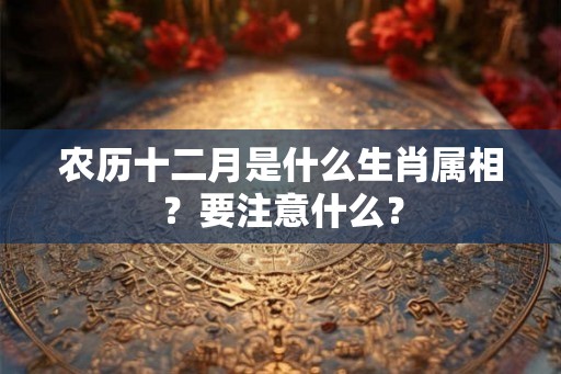 农历十二月是什么生肖属相？要注意什么？