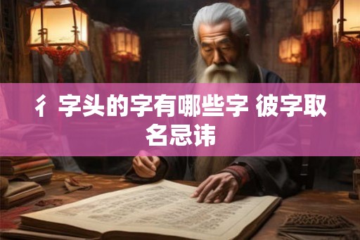 彳字头的字有哪些字 彼字取名忌讳