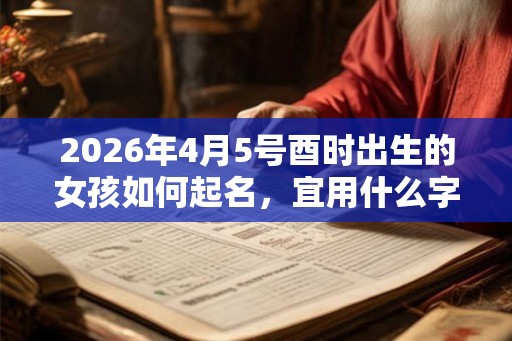 2026年4月5号酉时出生的女孩如何起名，宜用什么字？