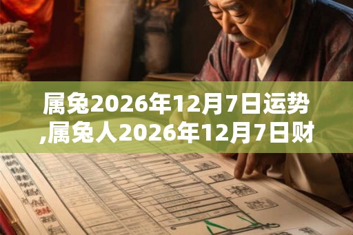 属兔2026年12月7日运势,属兔人2026年12月7日财运,生肖兔2026年12月7日运势