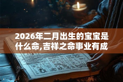 2026年二月出生的宝宝是什么命,吉祥之命事业有成