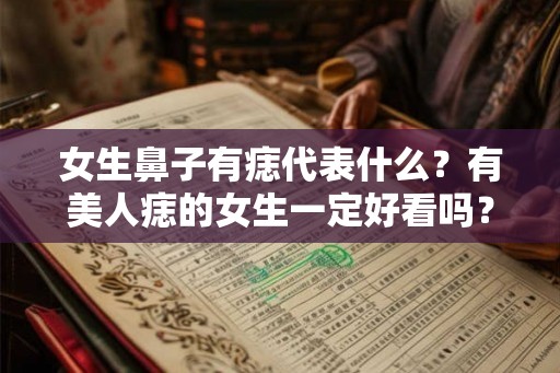 女生鼻子有痣代表什么？有美人痣的女生一定好看吗？