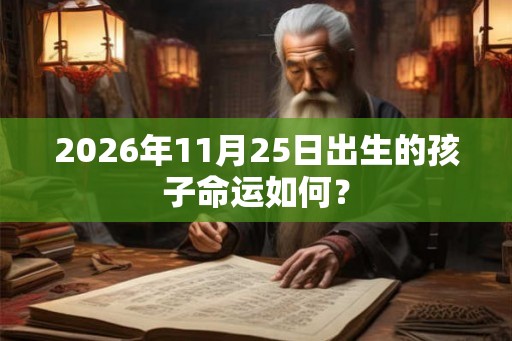 2026年11月25日出生的孩子命运如何？