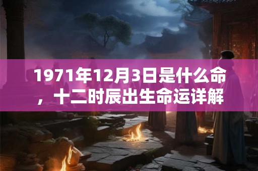 1971年12月3日是什么命，十二时辰出生命运详解
