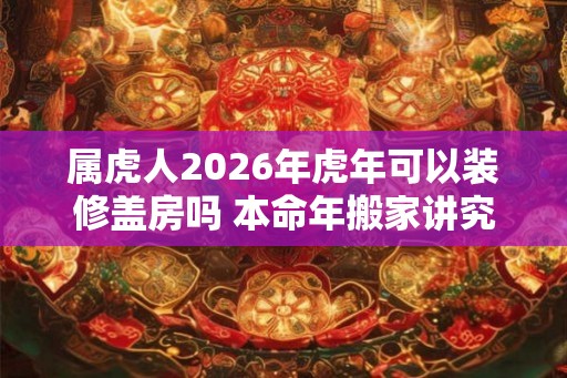 属虎人2026年虎年可以装修盖房吗 本命年搬家讲究