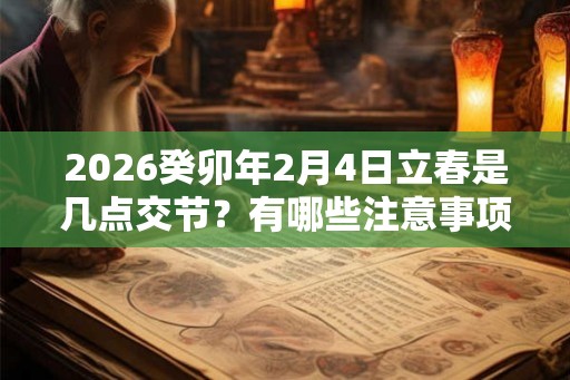 2026癸卯年2月4日立春是几点交节？有哪些注意事项