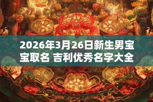 2026年3月26日新生男宝宝取名 吉利优秀名字大全