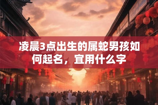 凌晨3点出生的属蛇男孩如何起名,宜用什么字 凌晨3点出生的属蛇男孩如何起名,宜用什么字