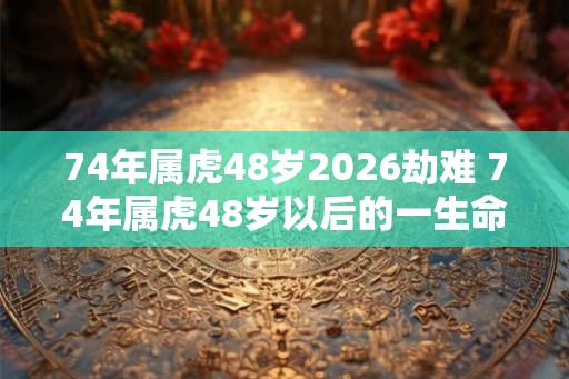 74年属虎48岁2026劫难 74年属虎48岁以后的一生命运
