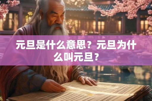 元旦是什么意思？元旦为什么叫元旦？