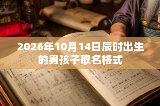 2026年10月14日辰时出生的男孩子取名格式
